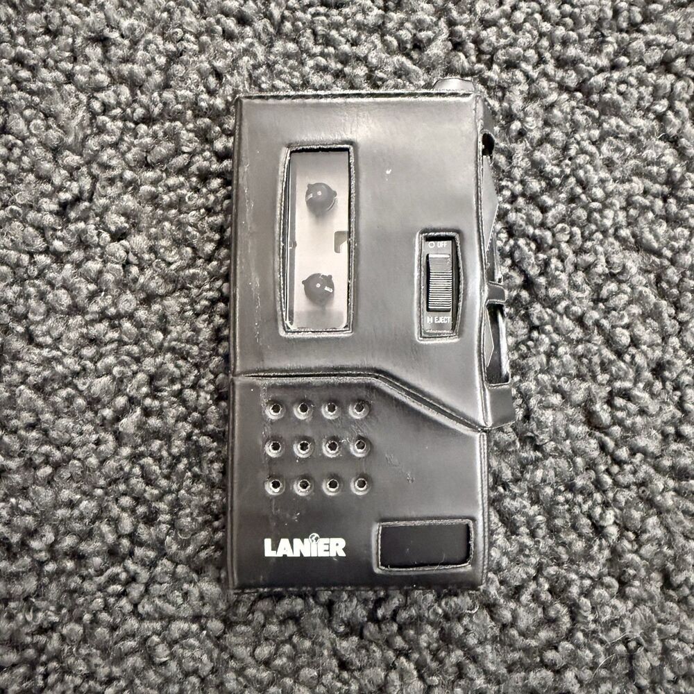 Lanier P-155 Handheld Micro Cassette Recorder Dictator W/Case No Cassette Works